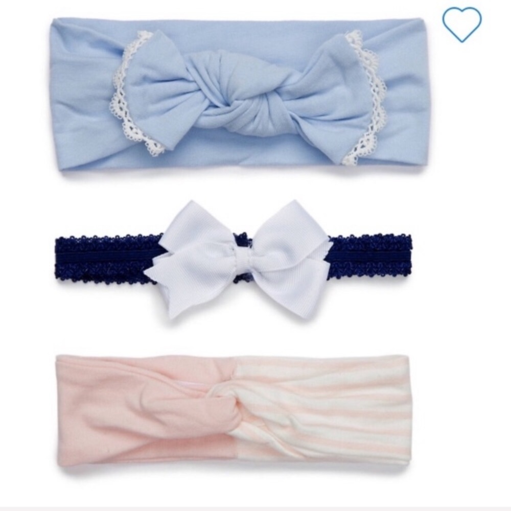 🌺4 Items 25$ 🌺 Crown & Ivy Infant Girl Headbands - Pastel - Set of 3 NWT